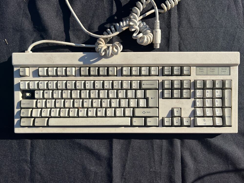 Vintage QX-101 Mechanical Keyboard Model QX-101 PS/2 Beige Keyboard Parts